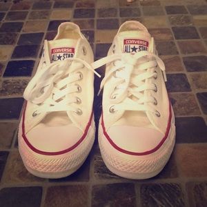 White Converse All Star Low Top Sneakers